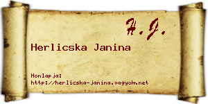 Herlicska Janina névjegykártya